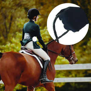 Gants d'équitation Pro Grip Performance, respirants, en cuir synthétique Serino, élégants, noirs, pour dressage et entraînement - Product Image 3