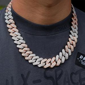 Fully Iced out Cuban Link <b>Chain</b> Luxury Silver Jewelry with D Colour <b>VVS</b> <b>Diamond</b> Tester Check Moissanite <b>Diamond</b> <b>Chain</b> From India - Product Image 3