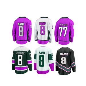 Adult Ice Hockey Team Uniform <b>Set</b> Custom Sublimation Jersey Shorts Breathable Professional Hockey Wear - Product Image 2