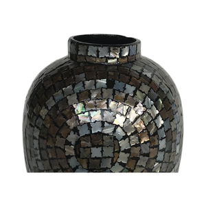 Vase décoratif artisanal avec incrustation de nacre - Product Image 2
