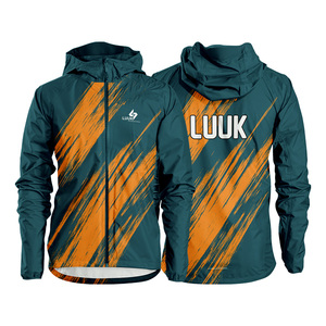 Customized <b>Men's</b> Streetwear Waterproof Rainproof Windbreaker <b>Jacket</b> Custom Printed Front Logo Zipper Closure Hooded Pattern - Product Image 6