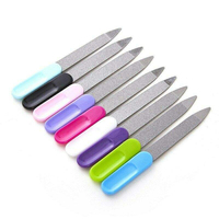 Lime à ongles professionnelle double face légère, réutilisable et durable, en acier inoxydable, grain 100, motif droit, haute qualité