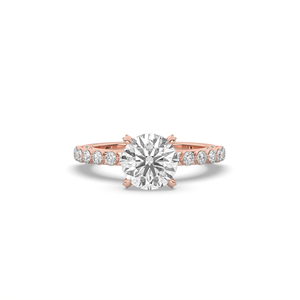 Unique 2.1Ct RoundCut Lab Grown Diamond Ring 925 Silver Gold Unique Style Engagement Ring for Women - Product Image 1