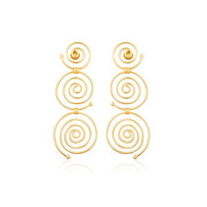 Fashionable Gold Plated Earring Women Brass Gold Plated Stud Earring High Quality Brass Gold Plated Plain Stud Earrings Jewelry - Product Image 1