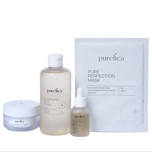 ชุดผลิตภัณฑ์บำรุงผิวหน้าเพียวริลิก้า สโลว์เอจจิ้ง แคร์ ควอดเซ็ต ระบบดูแลผิวแบบเกาหลี 4 ขั้นตอน ช่วยกระชับผิว กระจ่างใส เหมาะสำหรับผิวแพ้ง่าย - Product Image 1