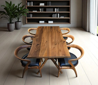 Table à manger en bois massif au design moderne, très vendue, pour la maison et l'hôtel, mobilier de restaurant commercial simple à prix de gros