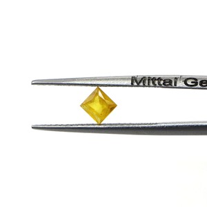 Natural Untreated Yellow Sapphire Calibrated Faceted Squares 3.5mm, Natural Loose Faceted Yellow Sapphire Gemstone For Jewelry - Product Image 2