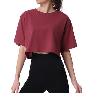 Camisetas de Verano Cortas para Mujer, de Primera Calidad, con Logotipo de Marca Estampado, 100% Algodón, a la Moda, Tallas Grandes, Suministradas por Bangladesh - Product Image 1