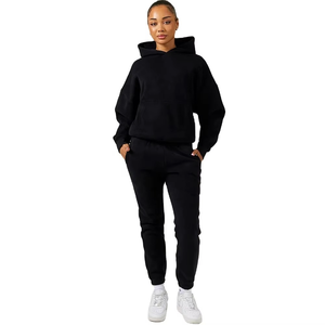 Wholesale Unisex <b>Pullover</b> Hoodie Jogger Pants Tracksuit Set Private Label Casual Sportswear Stylish <b>Men</b> Women Bulk OEM Supplier - Product Image 1
