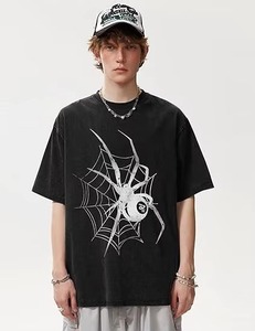 T-shirt Homme Personnalisé en Coton Épais Coupe Boxy Épaules Tombantes Manches Courtes Coupe Ample T-shirt Court Épais - Product Image 4