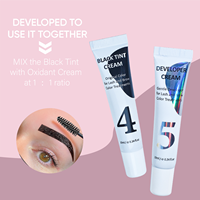 Kit de teinture pour cils et sourcils LiBeauty 10ml, teinte noire au henné, kit de teinture pour sourcils de salon, teinture pour sourcils à séchage rapide, longue durée, imperméable