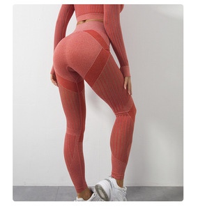 Custom logo Women Clothing Two Piece <b>Zipper</b> Sets Long Sleeve Zip <b>Top</b> and High Waist Leggings Gym Sportswear Long Sleeve Set - Product Image 4