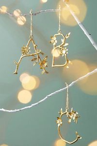 Vintage Resin Pearl Beaded Branch Christmas Decor Handicraft Ornament - Product Image 2
