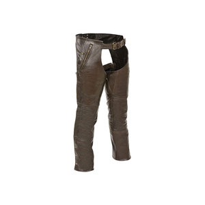 Pantalon d'équitation en cuir avec empiècements en jean pour l'équitation et le travail à la ferme - Product Image 5