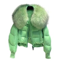 Blouson d'hiver court matelassé pour femme avec capuche et fermeture éclair, chaud et rembourré