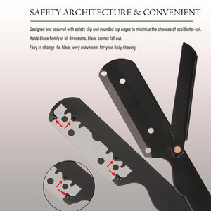Navaja de Afeitar Recta de Seguridad para Hombres, Navaja de Afeitar Profesional para Barberos - Product Image 3