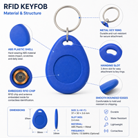 Porte-clés RFID personnalisé TK4100 EM4200 programmable, fréquence 125 kHz, étanche, en ABS, avec porte-clés