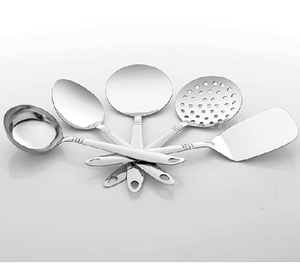 Utensilios de Cocina de Acero Inoxidable, Juego de Cucharas de Cocina de Alta Calidad, Aptas para Lavavajillas, Cuchara, Espátula, Cuchara Ranurada - Product Image 2