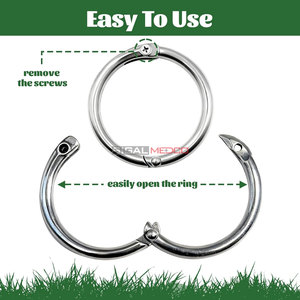 Anillo Nasal de Acero Inoxidable con Bloqueo para Ganaderos y Veterinarios, Herramienta Duradera y Segura para el Manejo de Ganado, Libre de Rebabas, Certificado CE - Product Image 2