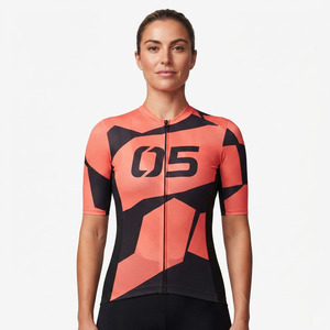 Maillot de Ciclismo para Mujer con Cierre Completo, Maillot de Ciclismo de Manga Corta para Mujer, 100% Poliéster - Product Image 1