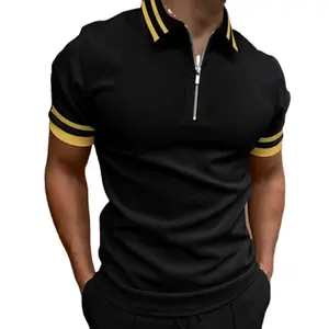 Hochwertige schlichte Freizeit-Golf-Polo-T-Shirts individuelles Logo einfaches Polo-Hemd für Herren einfarbige Sport-Polo-Shirts