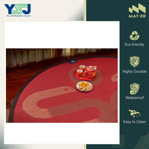 Alfombras Redondas de Diseño Elegante, Excelente Durabilidad, Impermeables y Fáciles de Limpiar, Alfombra/Alfombrilla de Plástico 100% Polipropileno para Picnic - Product Image 3