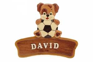 Wholesale Personalized Wooden <b>Name</b> Sign <b>Plate</b> for Baby Room Decor <b>Door</b> Hanging Plaques Intarsia Woodcraft from Vietnam No Letter - Product Image 6