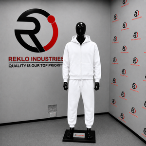 Custom <b>White</b> Tracksuit <b>Men</b> Full Zip Hoodie <b>Jogger</b> Pants Set Plain Casual Sportswear Gym Training Streetwear Wholesale Athletic W - Product Image 3
