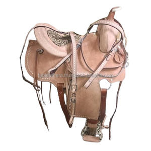 La mejor calidad hecha a mano de cuero genuino Western Pleasure Trail Riding Saddle con asiento de leopardo a precios al por mayor en alta calidad - Product Image 6