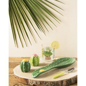 Poggiacucchiaio in Ceramica a Forma di Cactus Excelsa Verde 16,5x10,5x2,5 Cm - Product Image 2