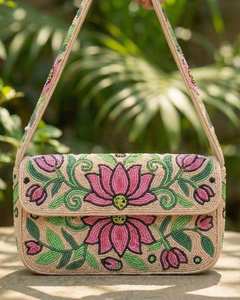 Bolso de mano artesanal con cuentas y bordado de pájaros, moderno, para fiesta o uso diario, bandolera, bolso de hombro - Product Image 4