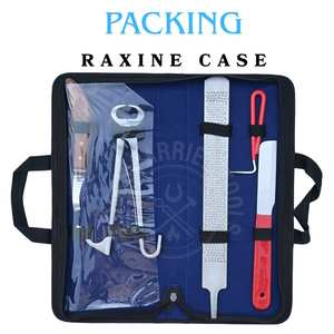 Kit d'outils de fermeur robuste avec grattoir à sabots, lime à sabots, cisaille à sabots pour poulains, couteau à sabots à lame en D et couteau à sabots antidérapant, dans un étui - Product Image 6
