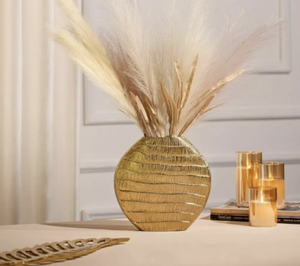 Decorative Metal Vase for Home Décor Tabletop Centerpiece Dried <b>Flowers</b> <b>Artificial</b> Floral <b>Arrangement</b> Modern Accent Vase - Product Image 4