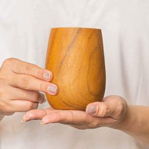 แก้วไม้ทำมือจากไม้ธรรมชาติ สำหรับดื่มชา เบียร์ กาแฟ และนม ผลิตโดย M.I.G. การส่งออกปี 2026 - Product Image 1