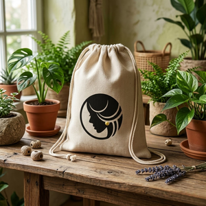 Custom Logo Drawstring Canvas Shopping <b>Bag</b> Reusable Eco Friendly Cotton Tote Promotional <b>Gift</b> Carry Durable Lightweight <b>Medium</b> - Product Image 3