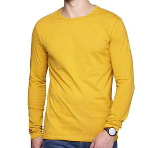 Camiseta de manga larga de alta calidad para hombre, de algodón, lisa, cómoda, perfecta para el día a día, venta al por mayor, calidad premium, personalizada - Product Image 3