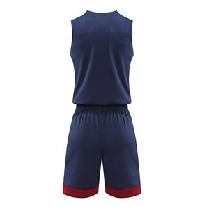 Ensembles d'uniformes de basketball imprimés par sublimation, couleurs personnalisables, respirants, séchage rapide, polyester, nom et logo d'équipe personnalisés - Product Image 3