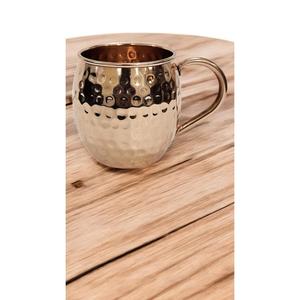 Mug Moscow Mule en acier inoxydable martelé 500 ml, tasse de bureau isotherme avec maintien au chaud/au froid pour les fêtes et les bars - Product Image 2