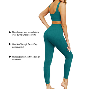 New Arrival Good Quality Latest Design <b>Women</b> Yoga Set Best Fashion Elastic Waist Fitness Custom Yoga Set for Sale - Product Image 2