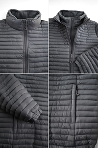 Quilted Bubble Puffer <b>Jackets</b> Lining Bomber Winter OEM <b>Jackets</b> Hiking Travelling Water Resistant Micro-Fleece Windbreaker <b>Jacket</b> - Product Image 4