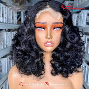 Hot Product HD Lace Closure Vietnamese Human Hair Wigs Bouncy <b>Curly</b> No Tangle Full End Virgen Hair <b>Extension</b> - Product Image 5