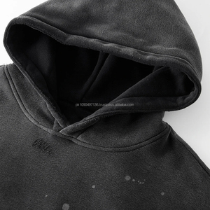 Sweat-shirts à capuche confortables 100 % coton délavé pour hommes, qualité supérieure, coupe-vent, écologiques, dernière collection automne – Meilleur fournisseur - Product Image 3