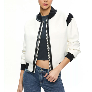 Trendy Custom Women Varsity Jacket with Embroidered Logo, Warm Fleece Baseball Varsity Jacket for Casual Wear - Product Image 3
