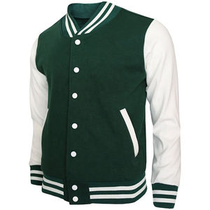 Men's Varsity Letterman Baseball Bomber Jacket Wool Body and Fleece Sleeves Elegant Varsity Style - Product Image 5