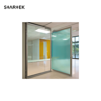 PDLC, ventana de vidrio inteligente de estilo moderno conmutable, marco de acero, apertura Horizontal, Persiana de fibra de vidrio, ventanas de pantalla plegables inteligentes
