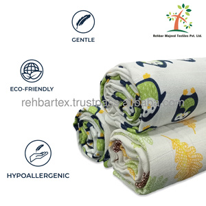 Cotton <b>Swaddle</b> <b>Blankets</b> Comfortable, Breathable, Eco-Friendly, Customized Size, Print & Color Wrap Summer <b>Blankets</b> for Infants - Product Image 3