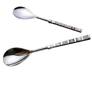 Handcrafted MOP Handle Stainless Steel <b>Dessert</b> <b>Forks</b> and Knife Set Luxury Wedding Cake Knife and Server Cutlery Set Eco-Friendly - Product Image 3