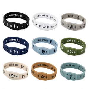 กำไลข้อมืออัจฉริยะ NFC แบบกำหนดเอง สแกนข้อพระคัมภีร์ประจำวัน สายรัดข้อมือผ้าทอ ขายส่ง - Product Image 3