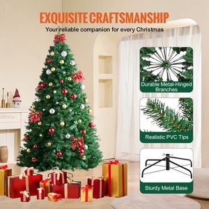 Albero di Natale Artificiale 2,3m con 1346 Rami Decorazione Completa per Feste Natalizie Casa Ufficio Base in Metallo - Product Image 6