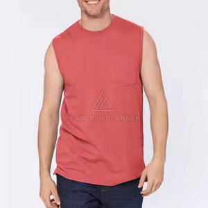 เสื้อยืดแขนกุดผ้าฝ้ายแท้ 100% สำหรับผู้ชาย ระบายอากาศได้ดี สวมใส่สบาย คุณภาพสูง แห้งเร็ว - Product Image 2